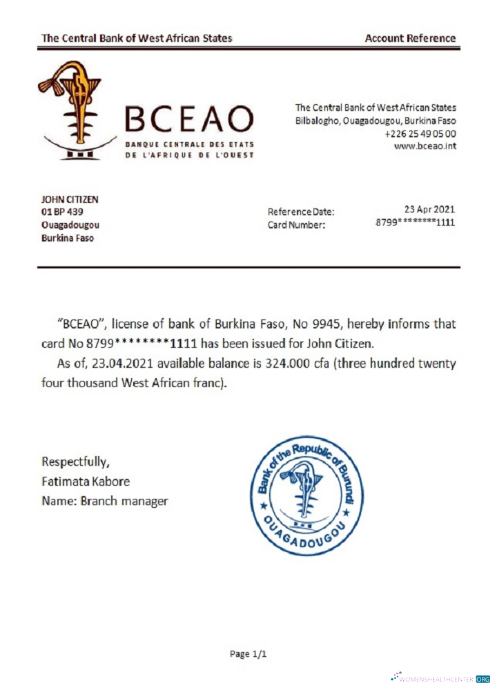 Download Burkina Faso The Central Bank of West African States reference Photoshop template